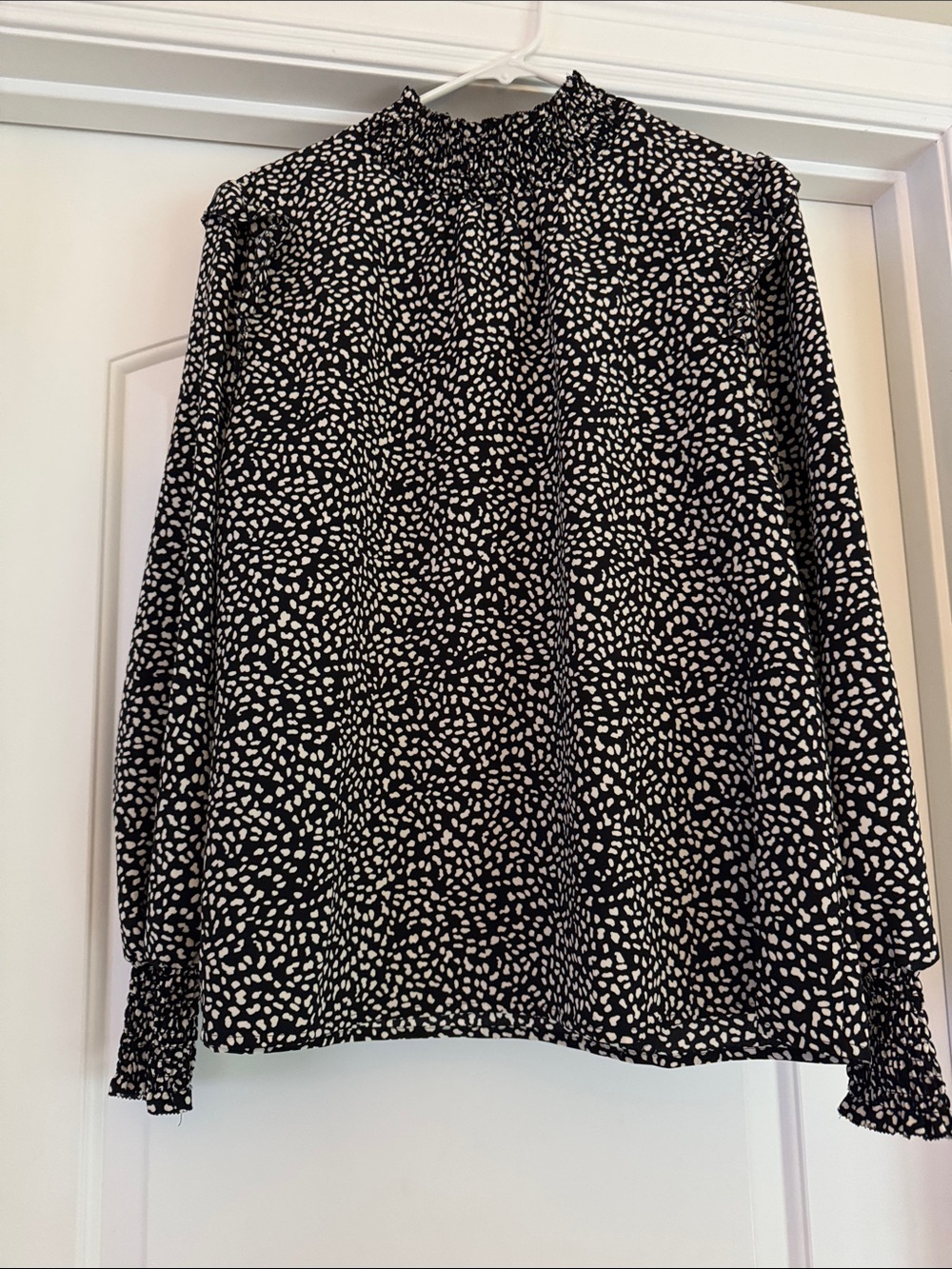 Sanctuary Black and White Printed Long Sleeve Blouse